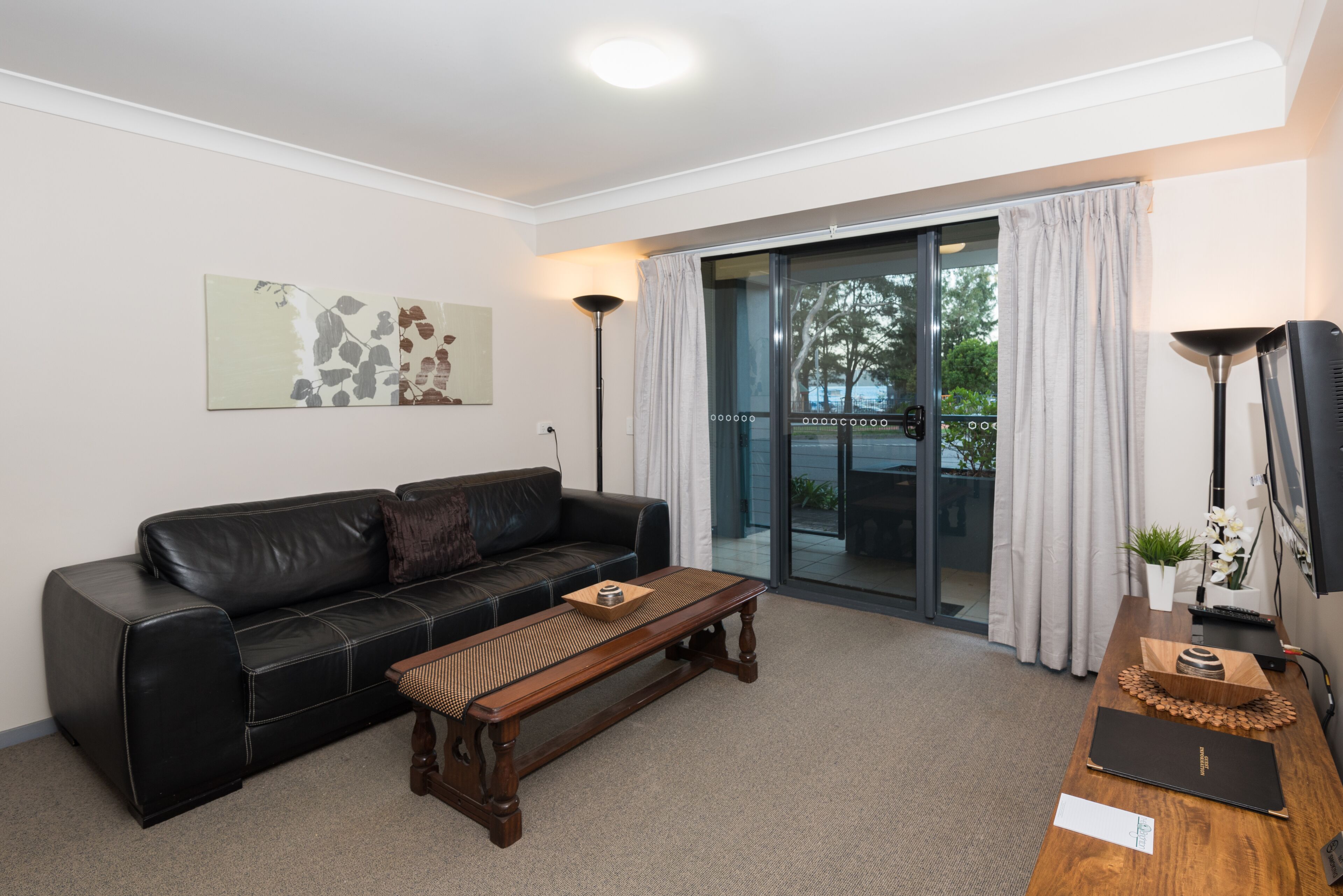 one bedroom accessible apartment | view from room