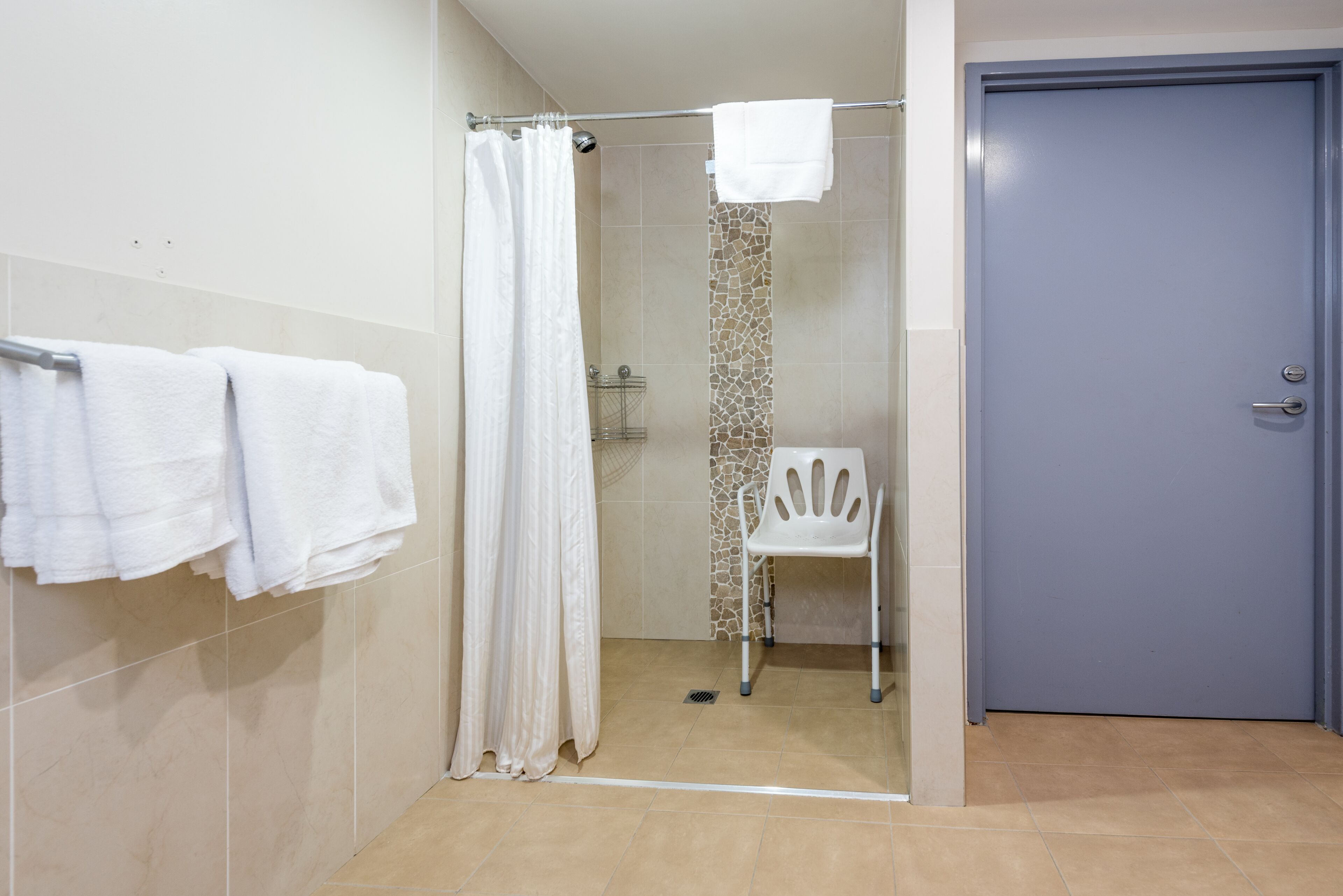 one bedroom accessible apartment | bathroom shower