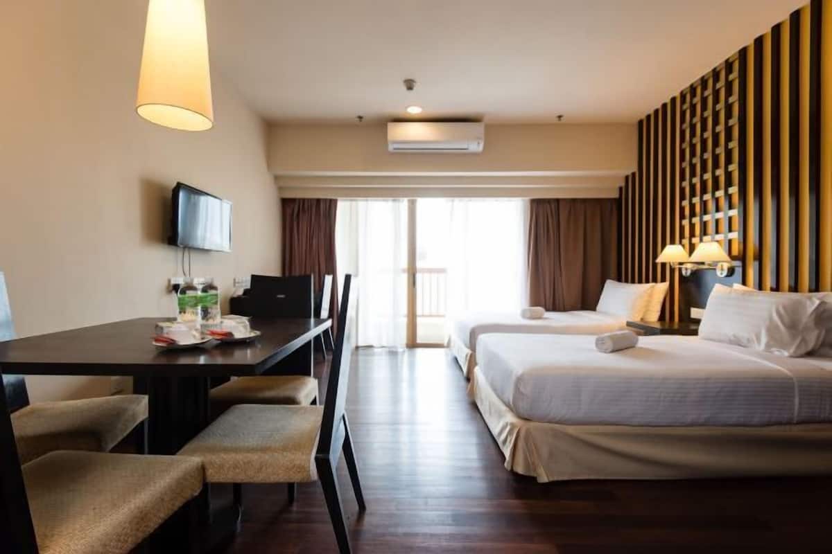 In-room safe, desk, blackout curtains, soundproofing
