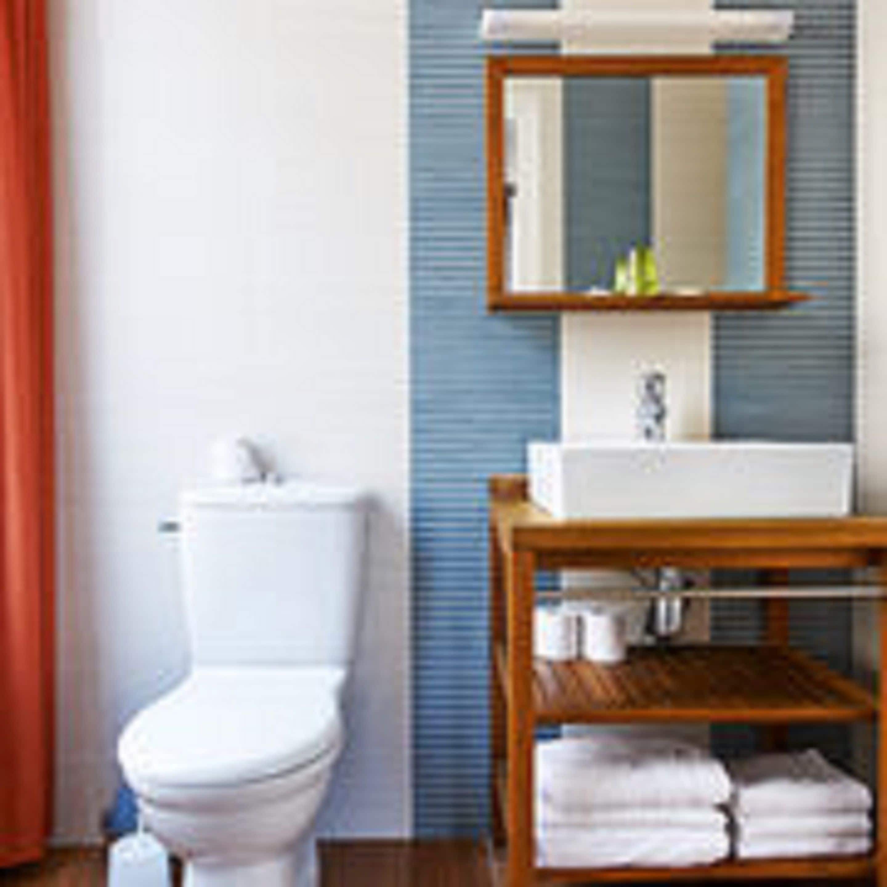 free toiletries, hair dryer, towels