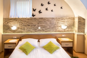 Comfort Quadruple Room, 1 Bedroom, Allergy Friendly | Minibar, desk, iron/ironing board, free WiFi