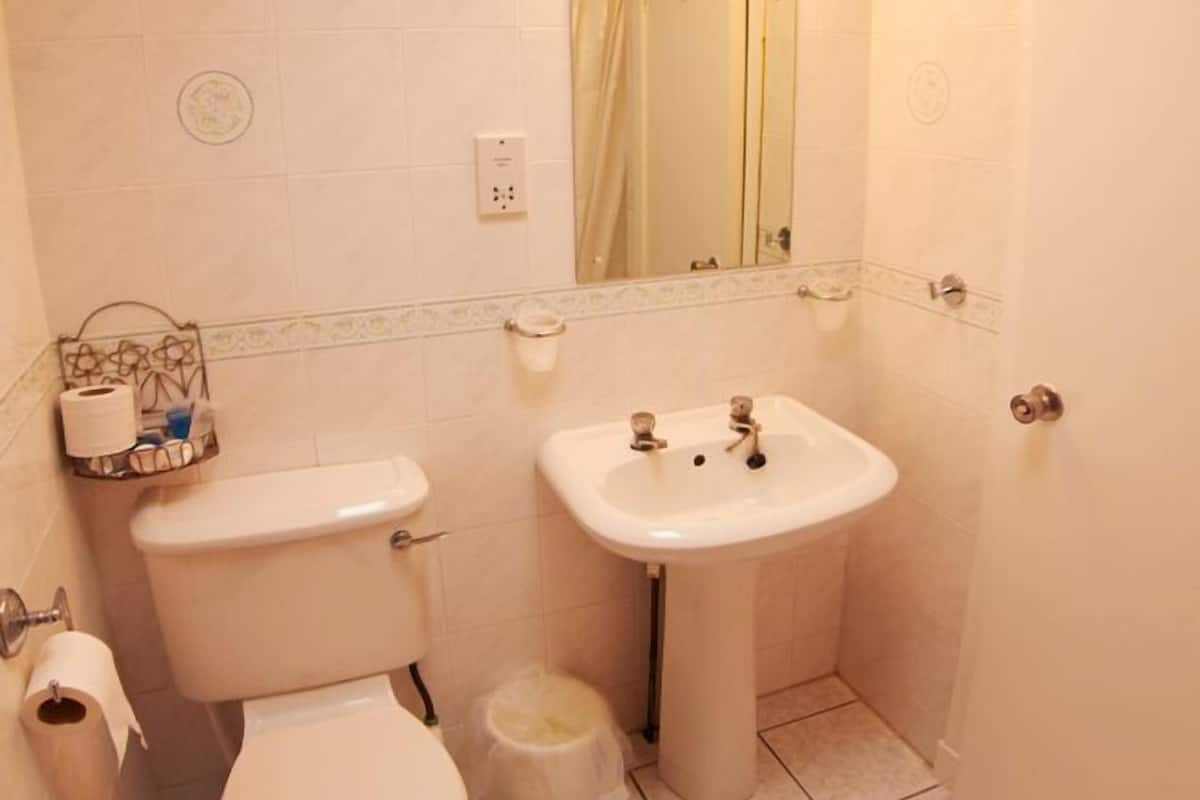 free toiletries, hair dryer, towels, soap