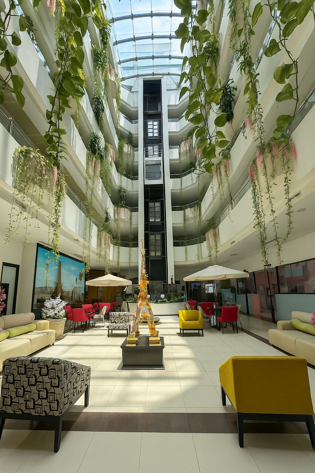 Sitteområde i lobbyen