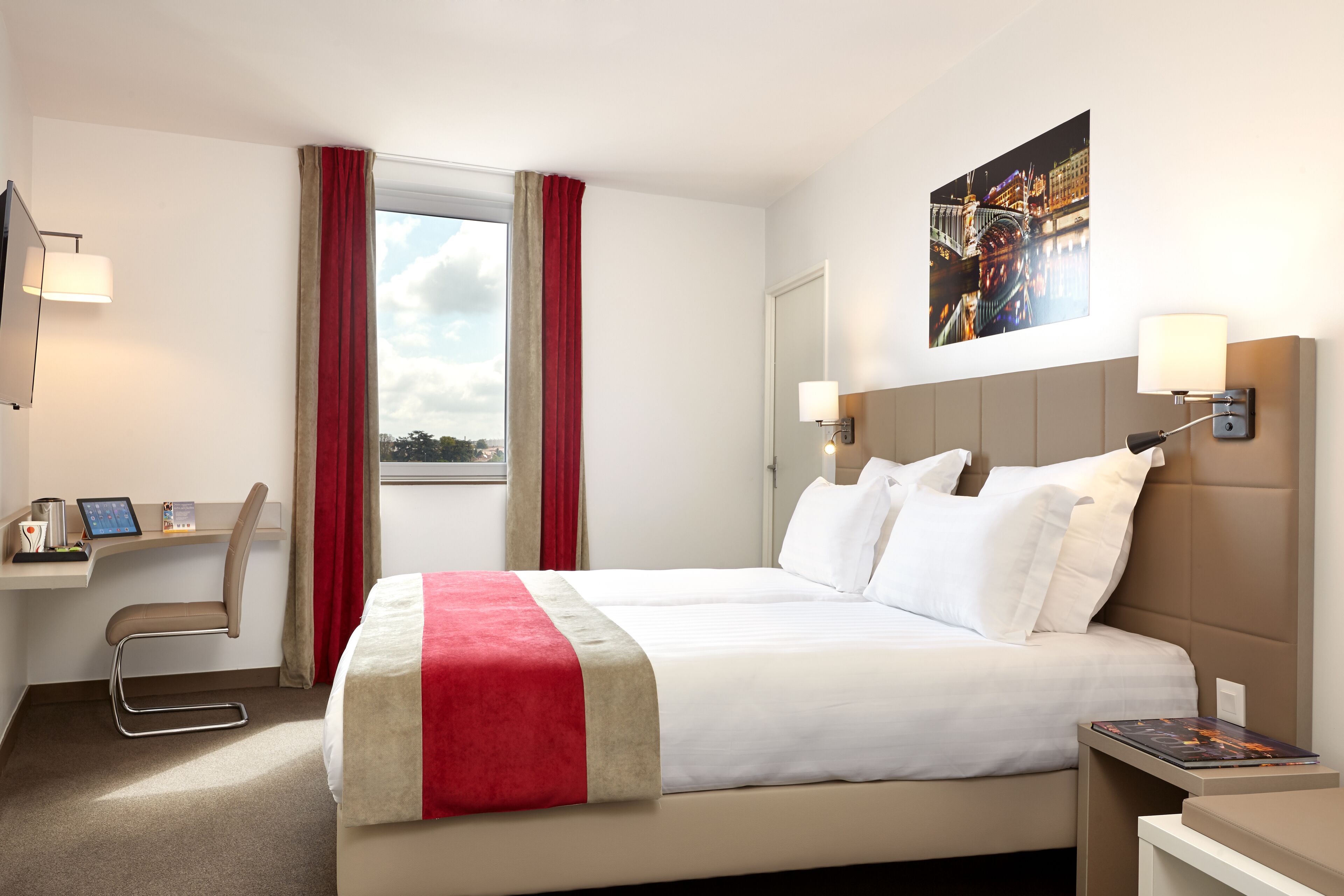 superior room, 2 single beds | premium bedding, desk, laptop workspace, soundproofing