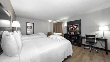 Premium Room, 2 Double Beds (Upgraded Bedding & Snack, Smoke Free) | 1 bedroom, premium bedding, desk, soundproofing