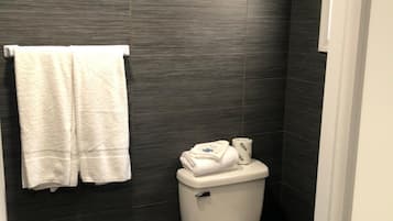 Hair dryer, towels