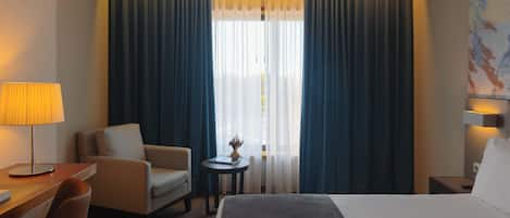 1 slaapkamer, luxe beddengoed, een minibar, een kluis op de kamer