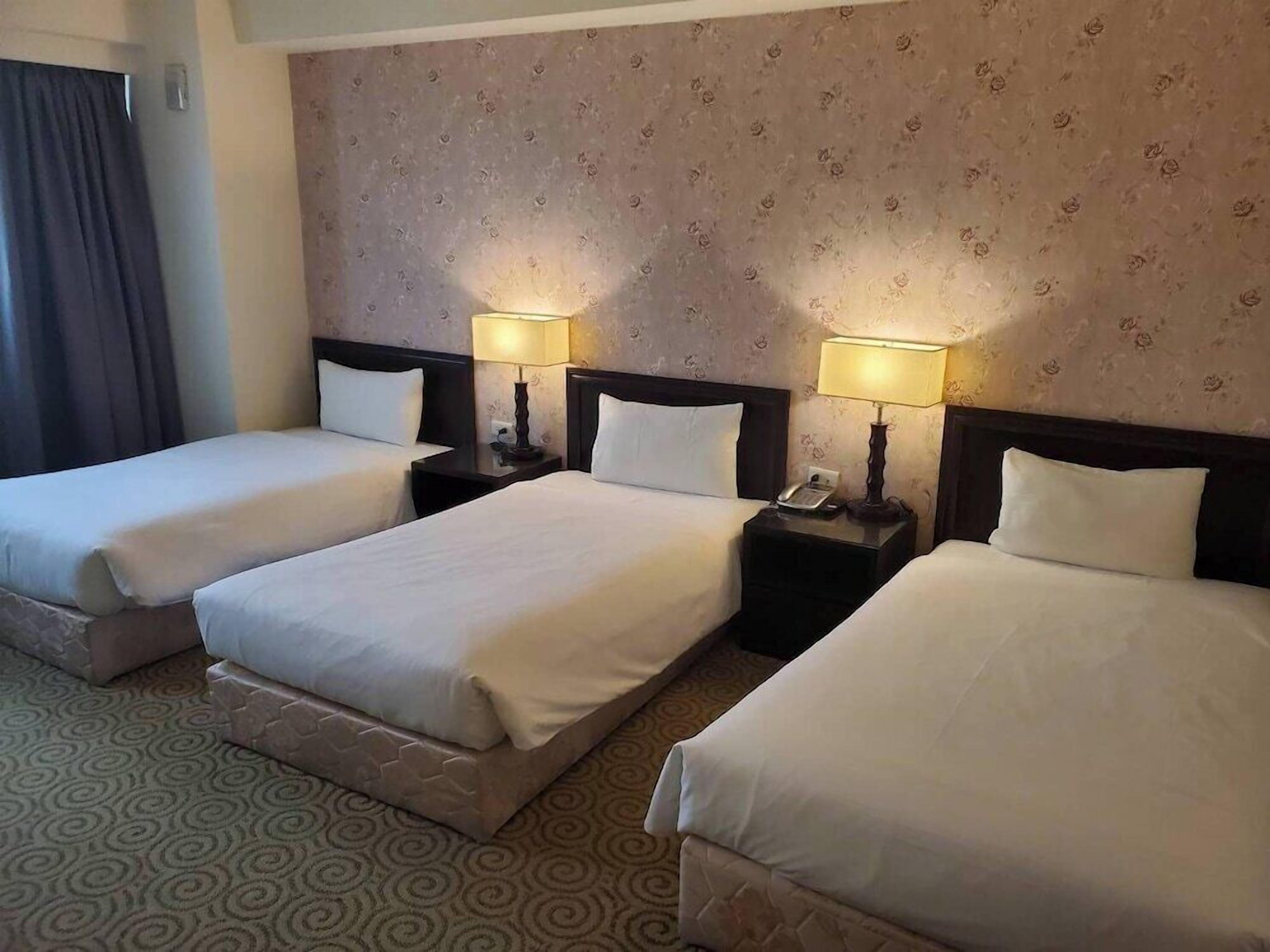 Desk, free WiFi, bed sheets