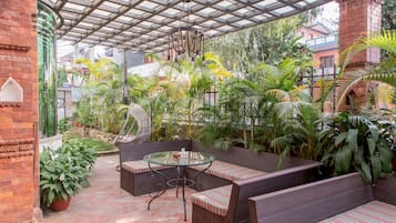 Outdoor banquet area