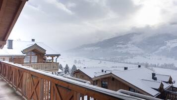 Panoramic-Chalet, 4 Schlafzimmer, Sauna (Incl. 407 EUR cleaning fee) | Blick auf die Berge
