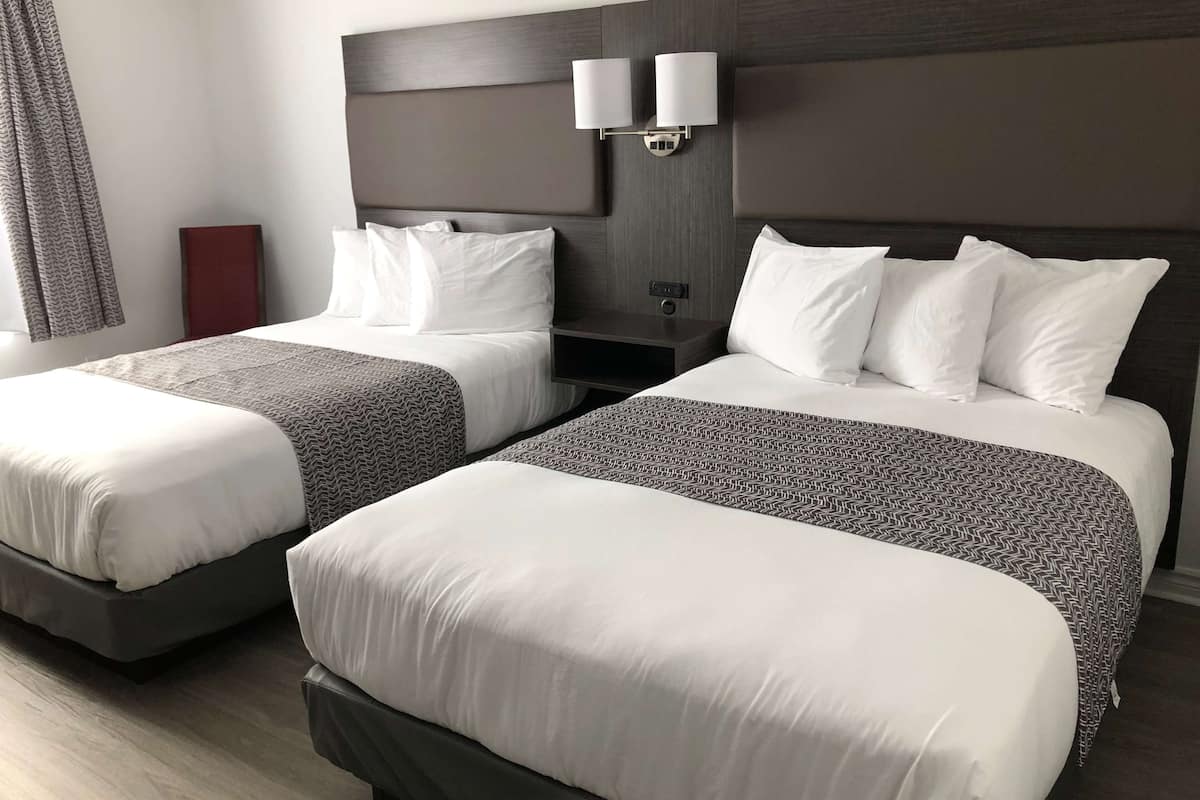 Room, 2 Double Beds, Non Smoking | Desk, iron/ironing board, cribs/infant beds, free WiFi