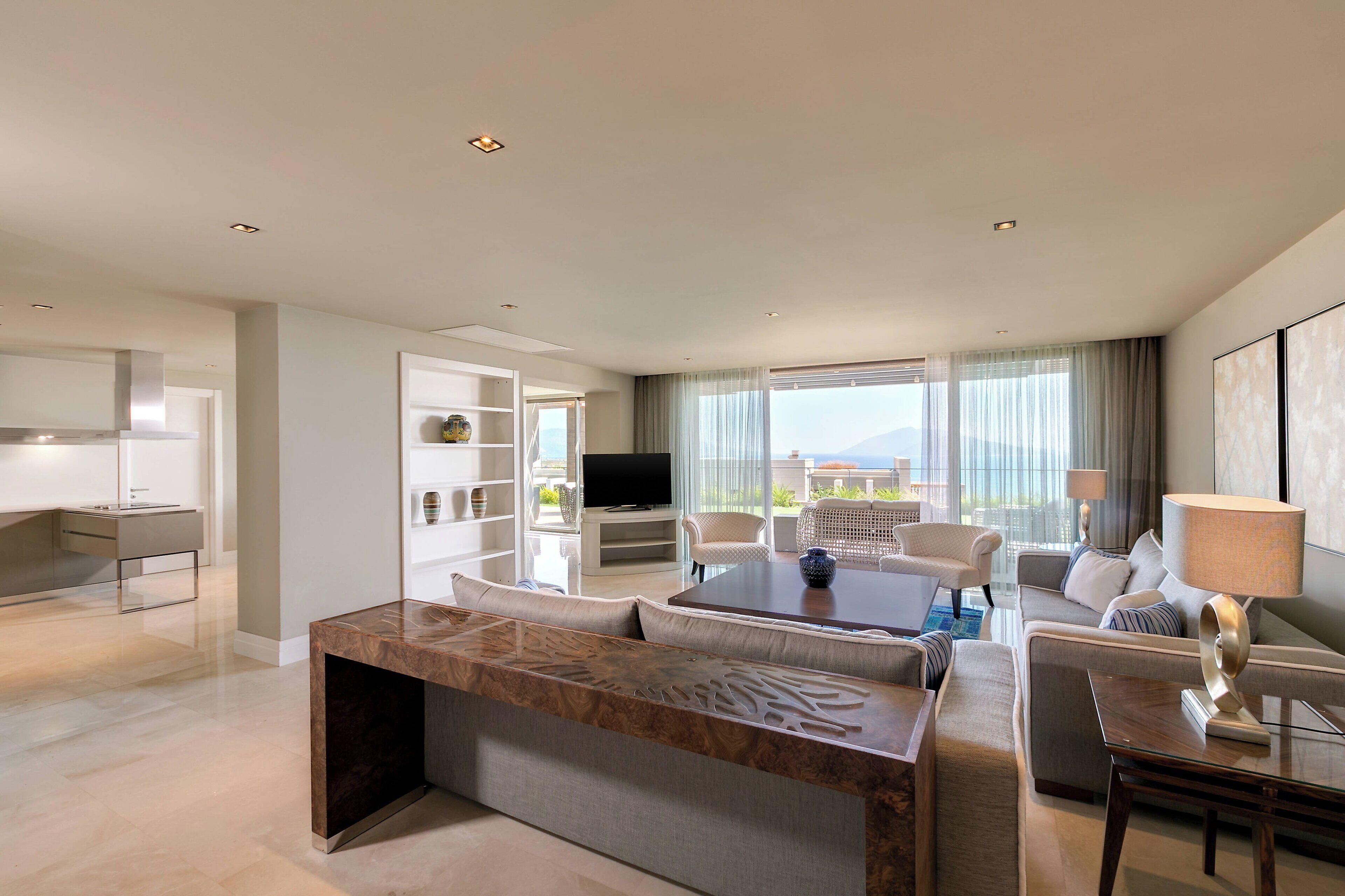 Premier-Zimmer, 3 Schlafzimmer, Meerblick | Wohnzimmer