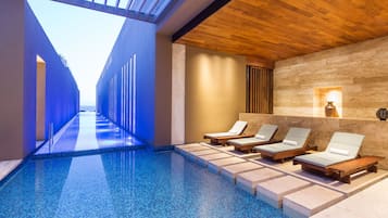 Steam room, body treatments, body wraps, body scrubs, facials