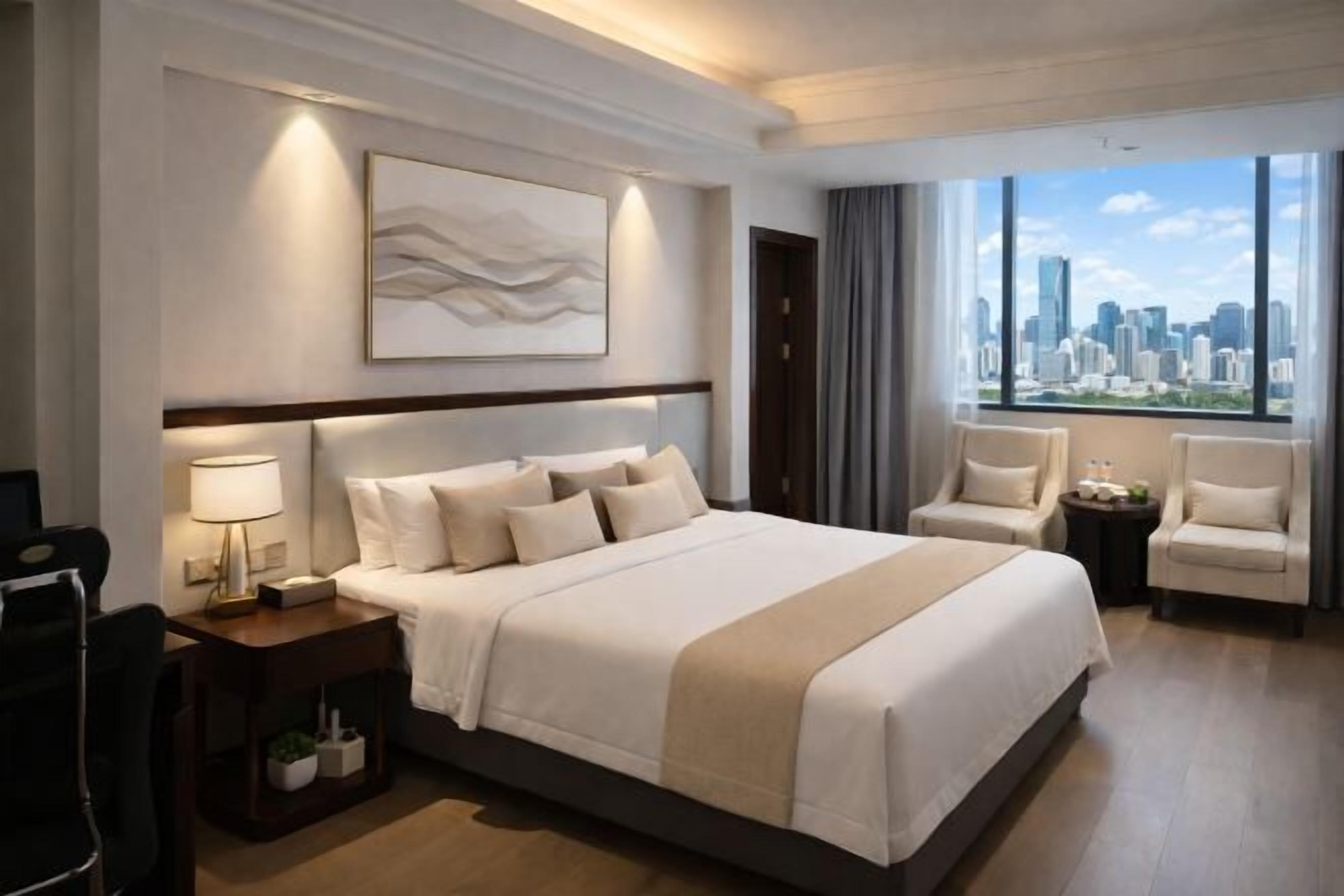 Minibar, in-room safe, alarm clocks