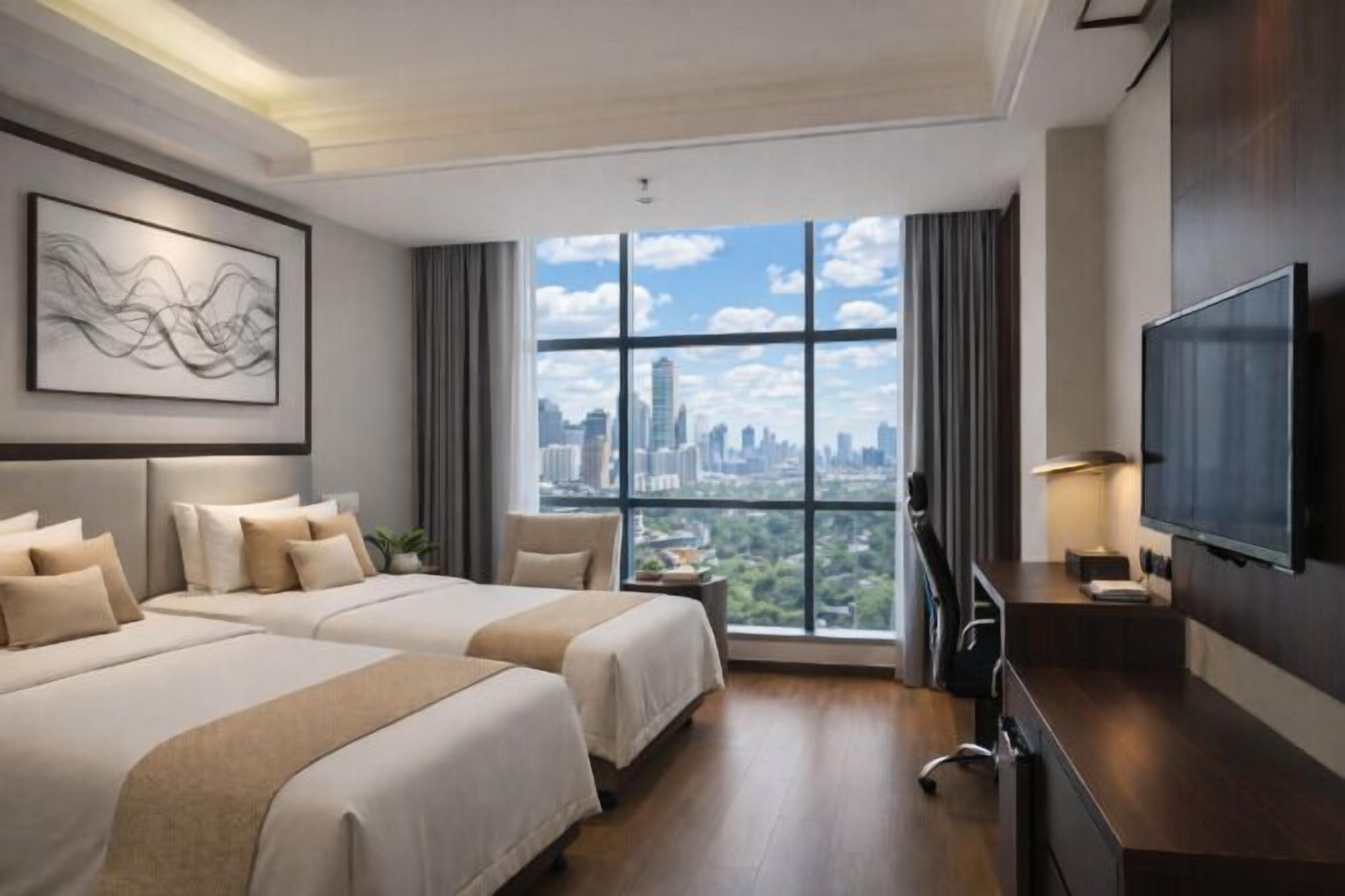 Minibar, in-room safe, alarm clocks