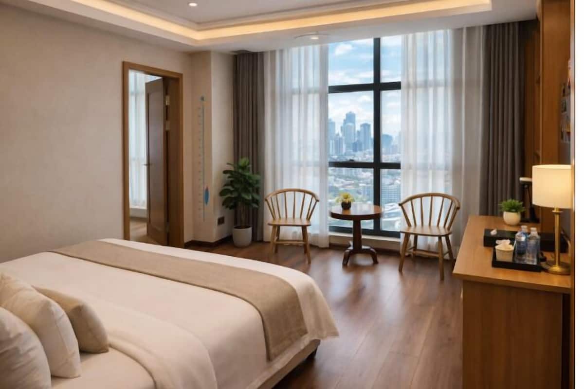 Frigobar, cofres nos quartos, despertadores