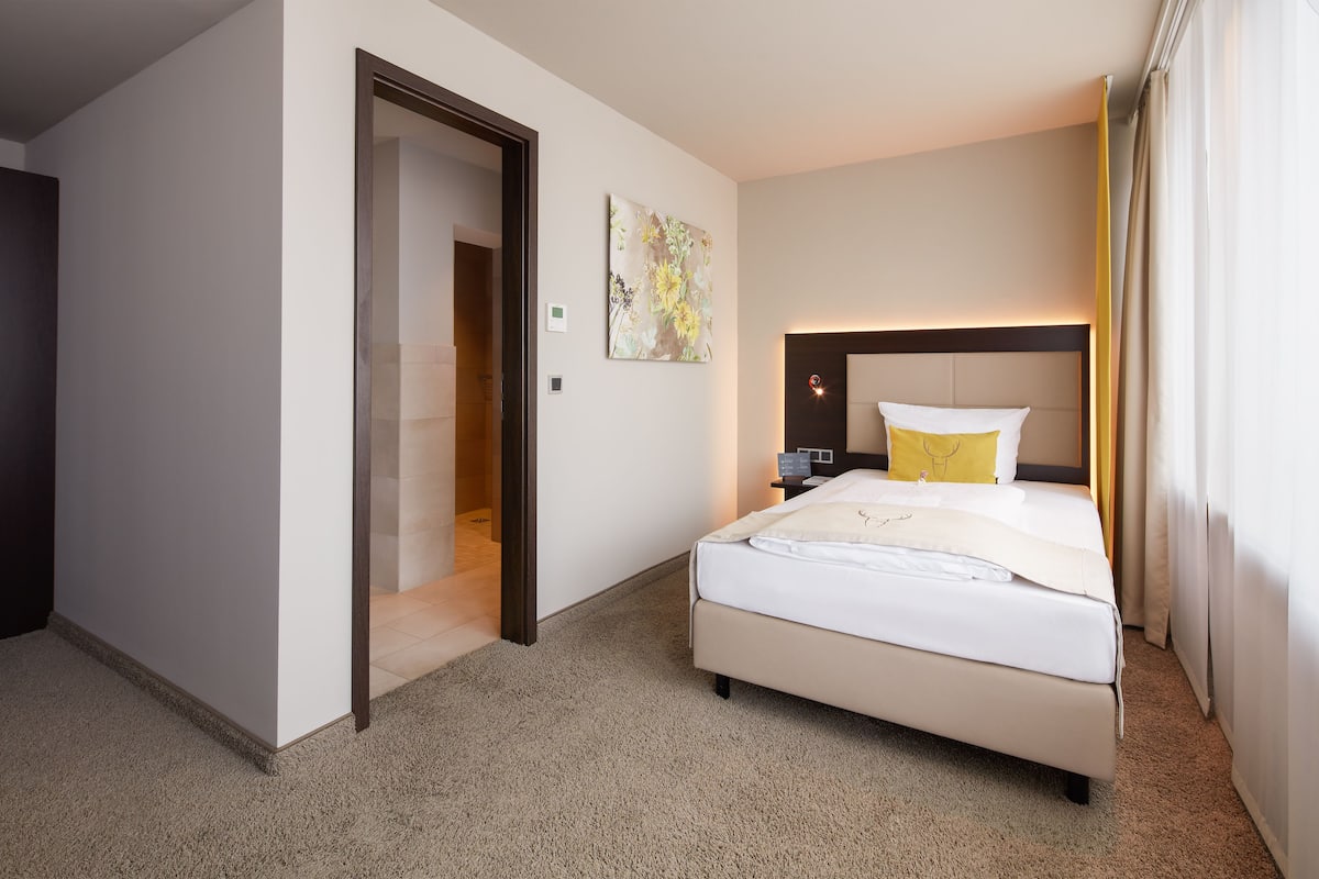 Chambre, 1 grand lit 1 place, non-fumeurs | Literie de qualité supérieure, minibar, coffres-forts dans les chambres
