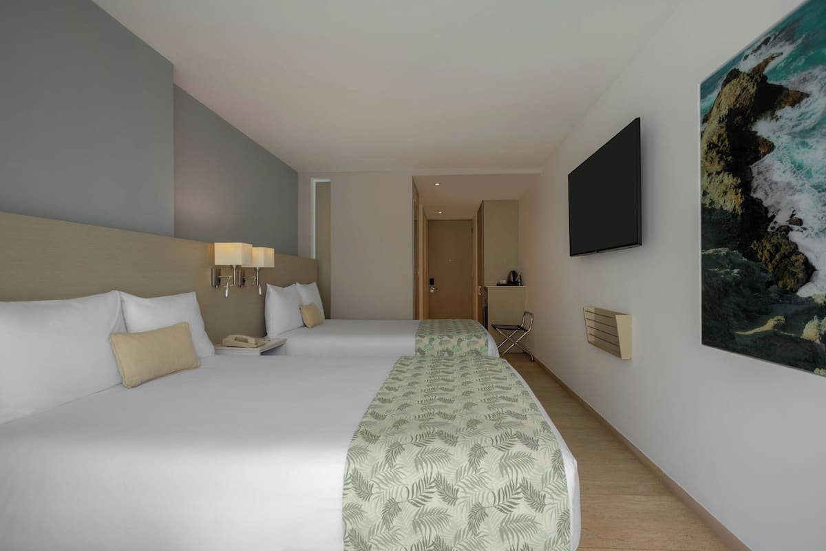 Room, 2 Double Beds | Down duvets, minibar, in-room safe, desk