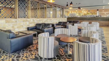 Breakfast, lunch, dinner served; international cuisine