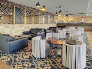 Breakfast, lunch, dinner served; international cuisine