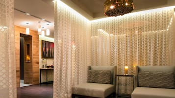 Sauna, hot tub, steam room, body treatments, hot stone massages