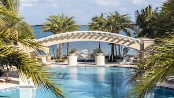 Outdoor pool, cabanas (surcharge), pool umbrellas