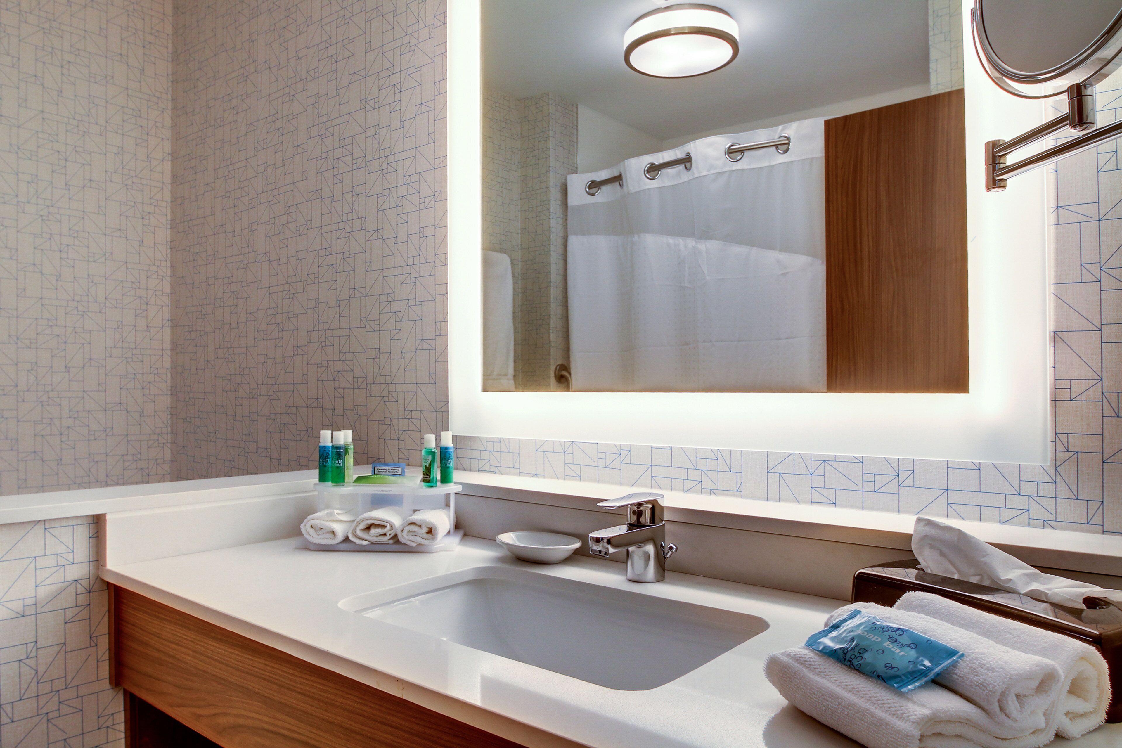 free toiletries, hair dryer, towels