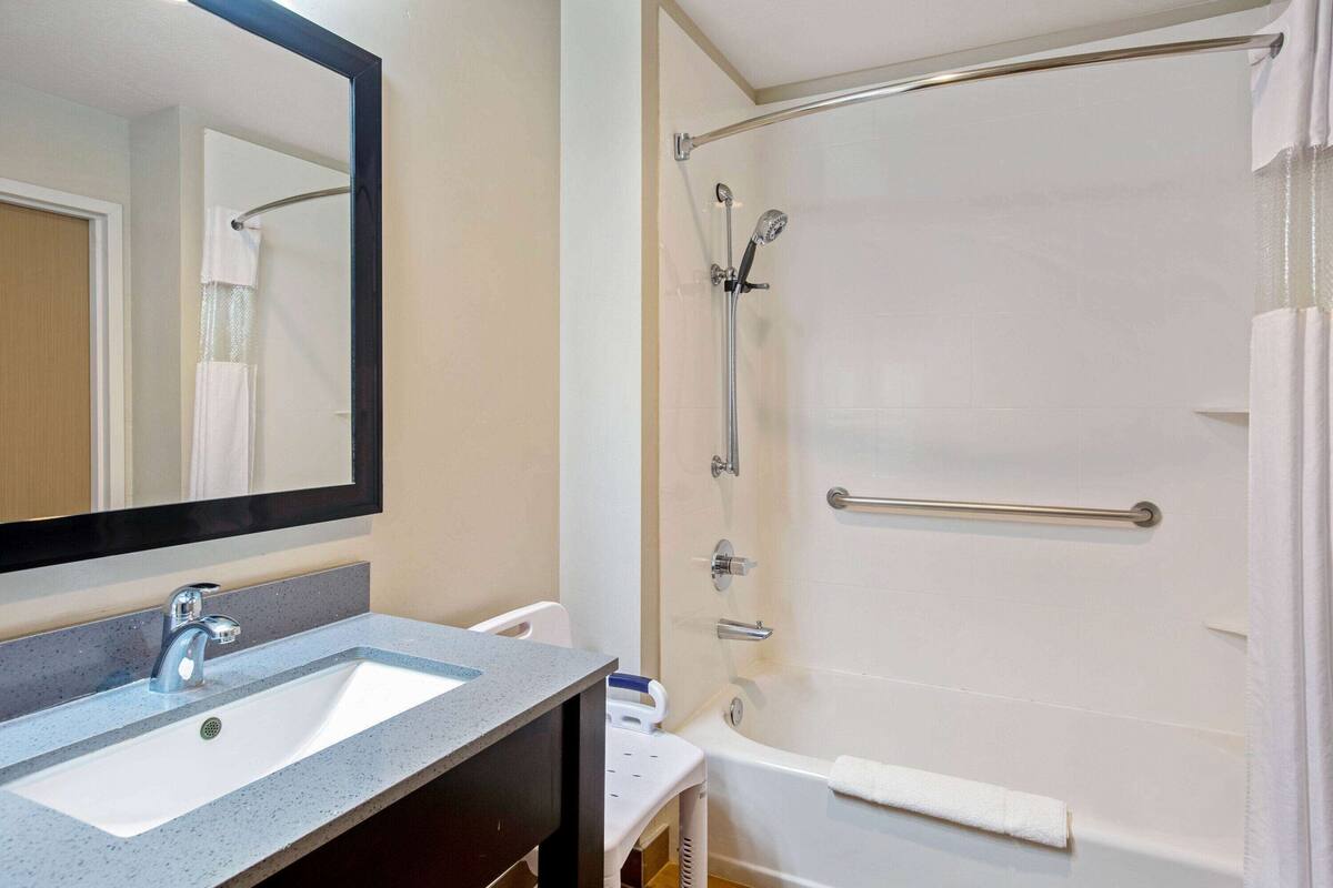 free toiletries, hair dryer, towels, soap