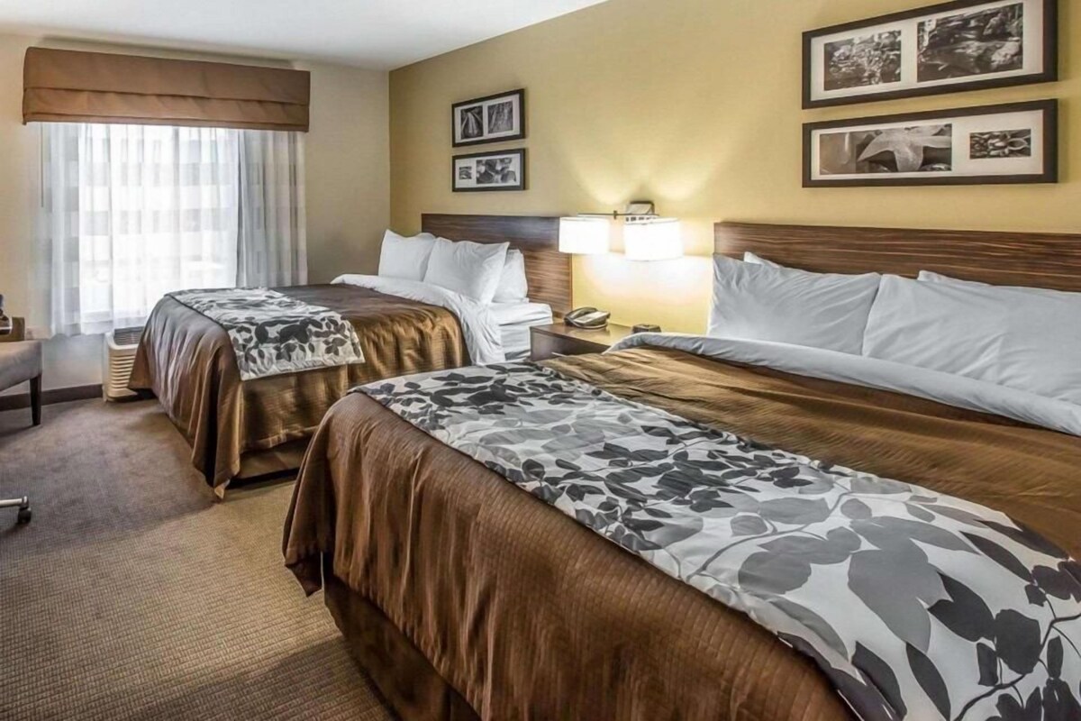 Premium bedding, desk, blackout curtains, iron/ironing board
