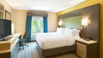 In-room safe, desk, laptop workspace, blackout drapes