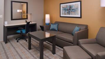 In-room safe, desk, laptop workspace, blackout drapes