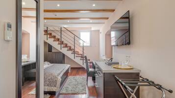 Ropa de cama de alta calidad y minibar