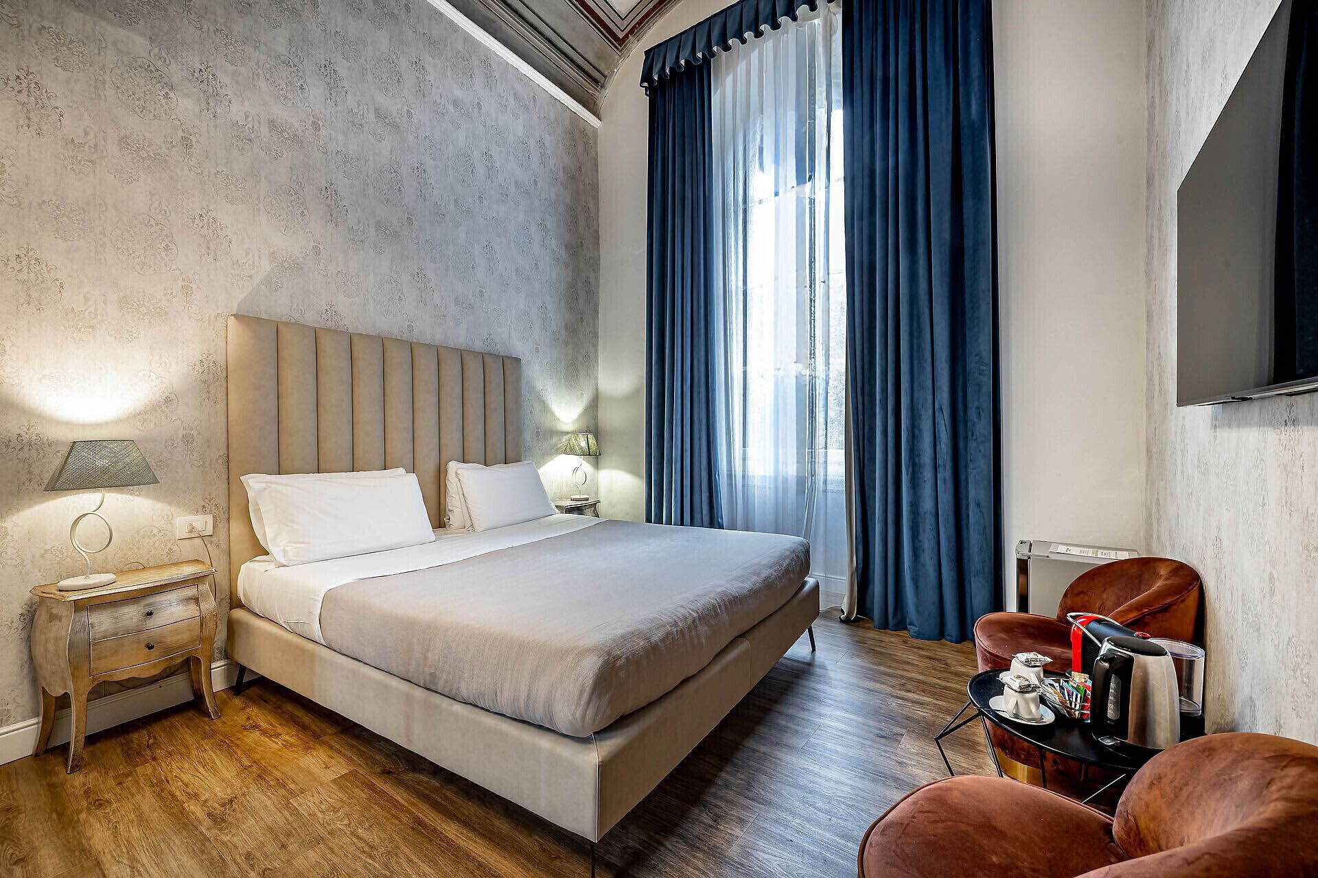 Habitación doble superior, 1 cama King size | Ropa de cama de alta calidad y edredón 