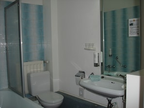 Combined shower/bathtub