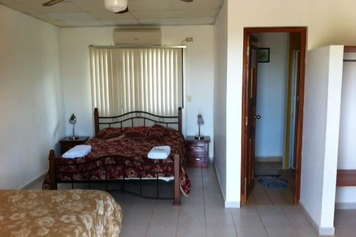 Shower, free toiletries, towels