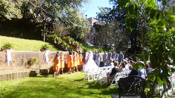 Outdoor wedding area
