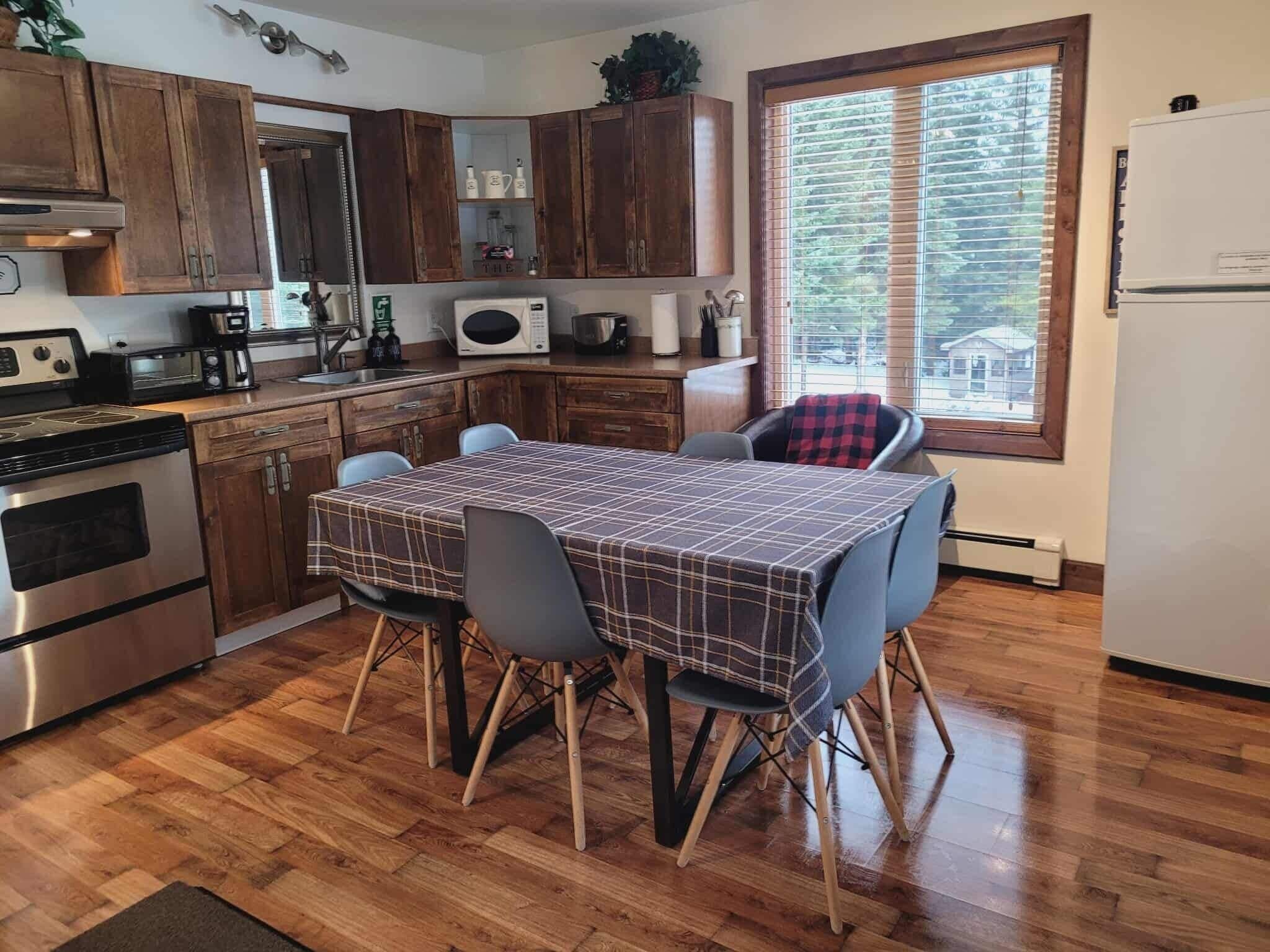 Microondas, tostadora, artículos de limpieza y congelador