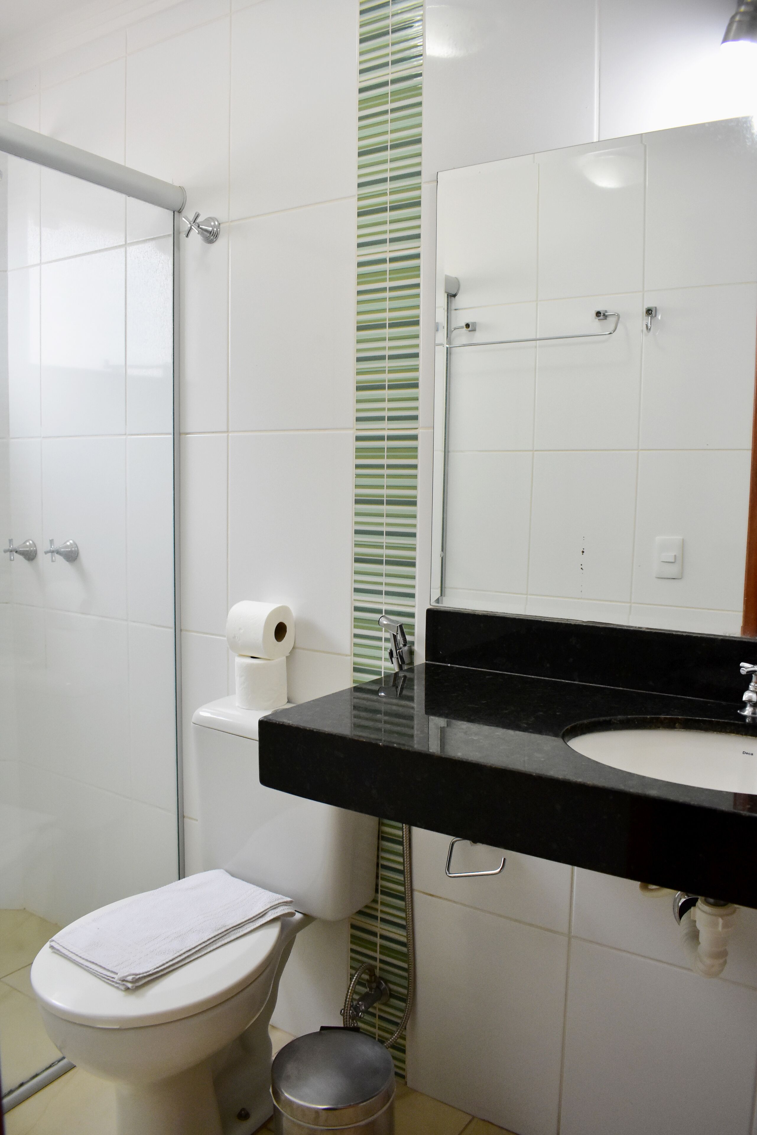 standard double room | bathroom | shower, free toiletries, towels, soap
