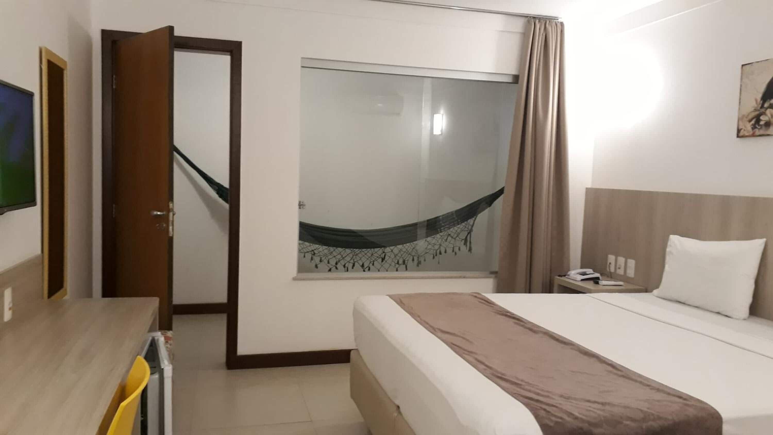 minibar, desk, laptop workspace, soundproofing