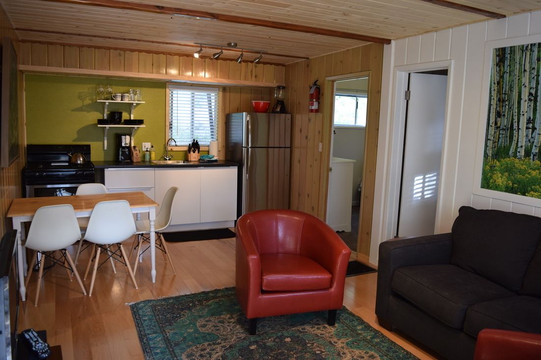 cabin, 3 bedrooms, mountain view | living area | flat-screen tv, pay films