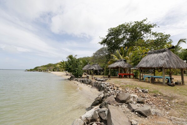 Private beach, free beach cabanas, beach yoga, beach volleyball