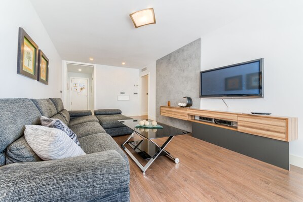 3 bedroom with terrace close beach Paseo Maritimo Antonio Machado  | Living room | 30-inch flat-screen TV with digital channels, TV