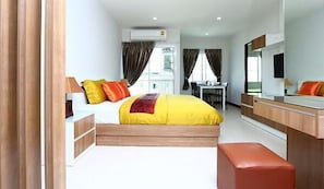 Minibar, desk, blackout curtains, free WiFi