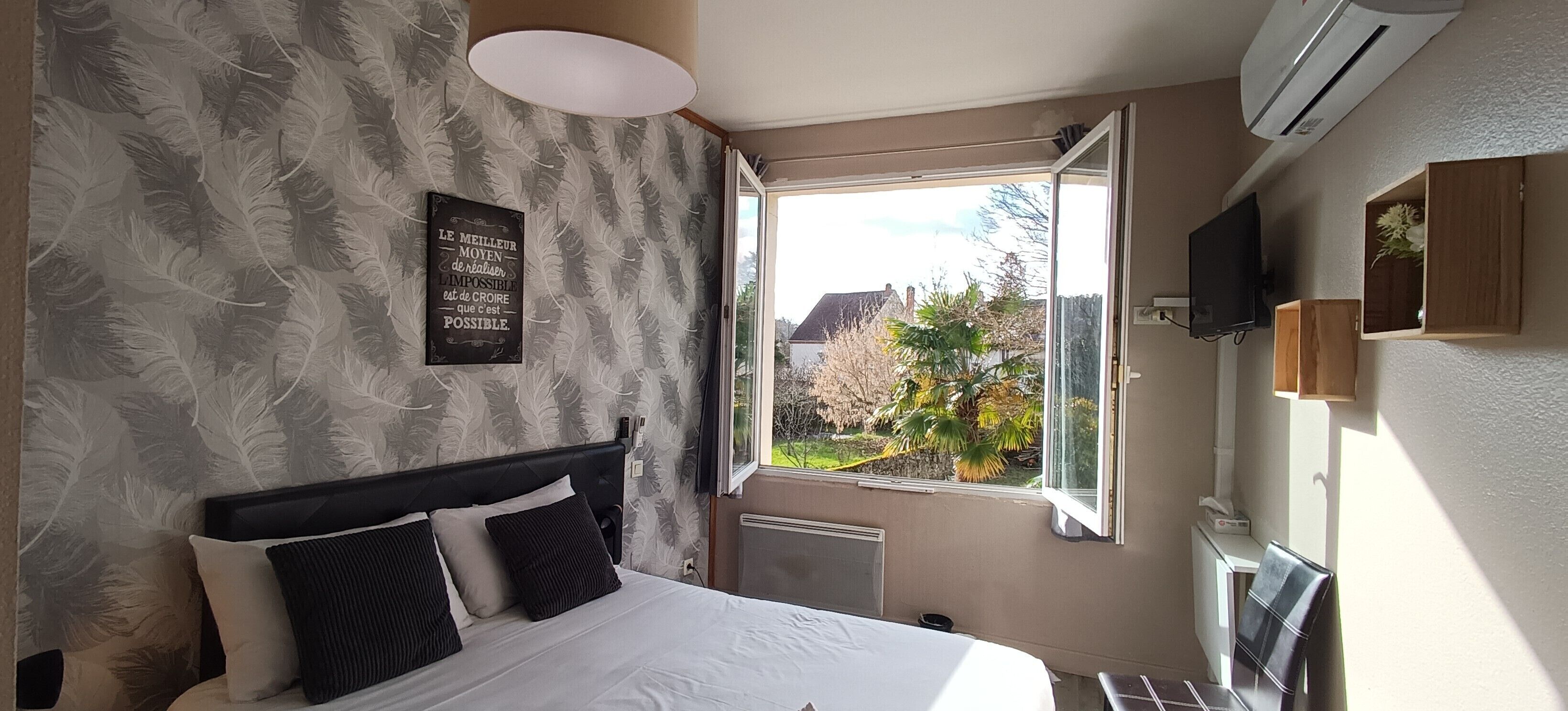 Double Room, Garden View | Premium bedding, in-room safe, blackout curtains, iron/ironing board