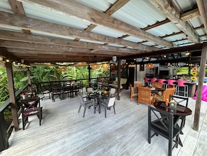 Lunch, dinner served; international cuisine, pool views