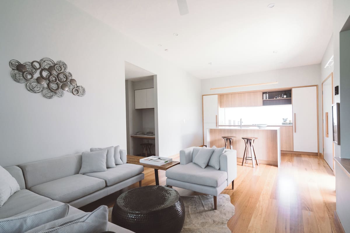 Deluxe 2 Bedroom Villa | Living area | 24-inch TV with digital channels, tablet, streaming services