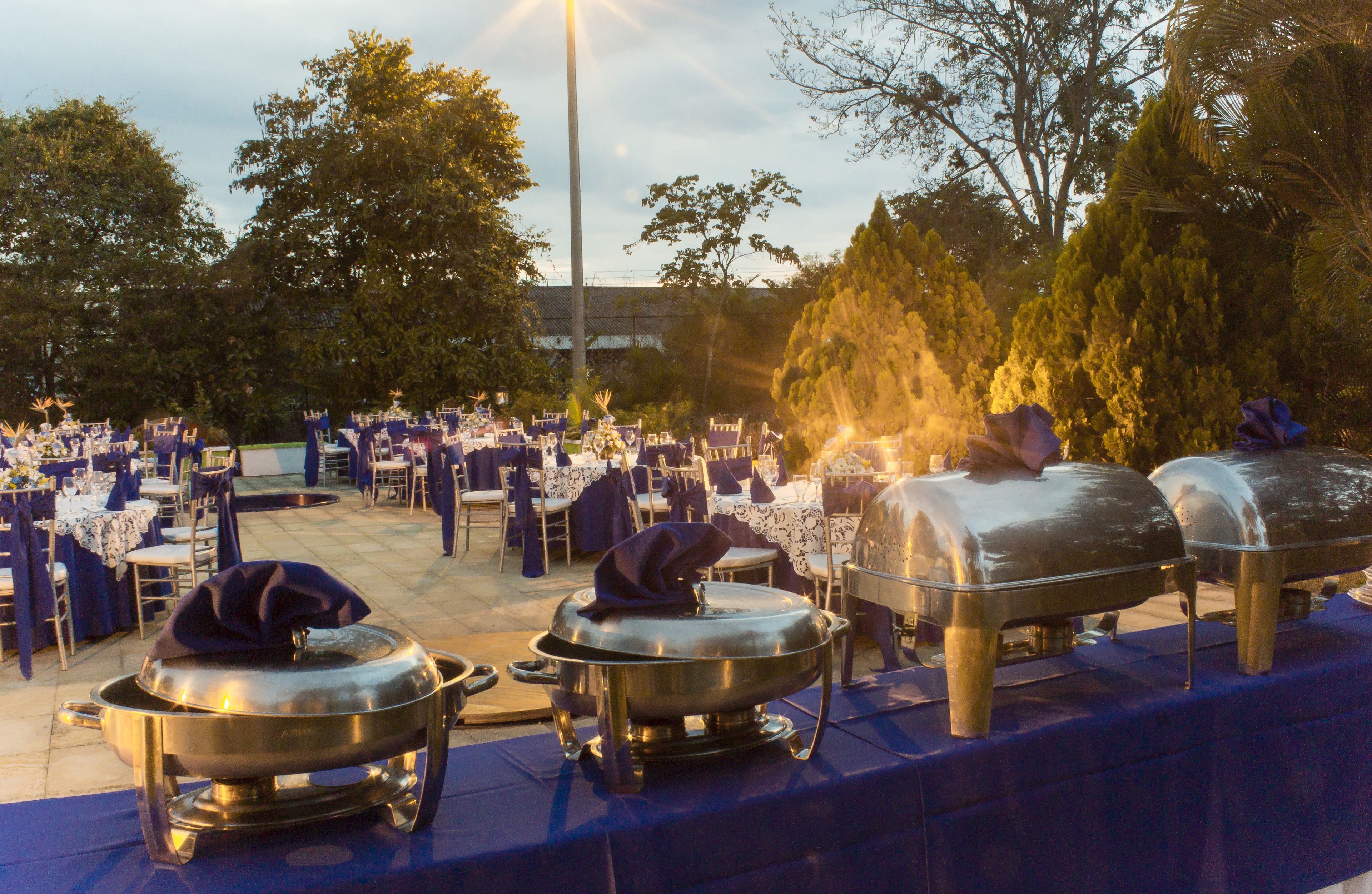 outdoor banquet area