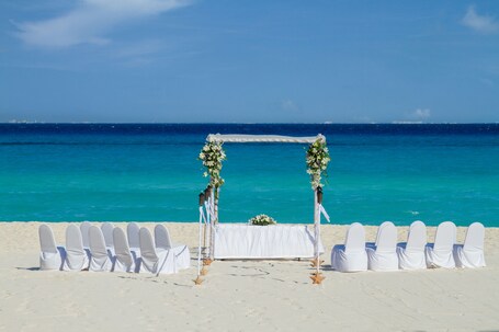 Outdoor wedding area