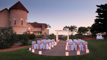 Outdoor wedding area