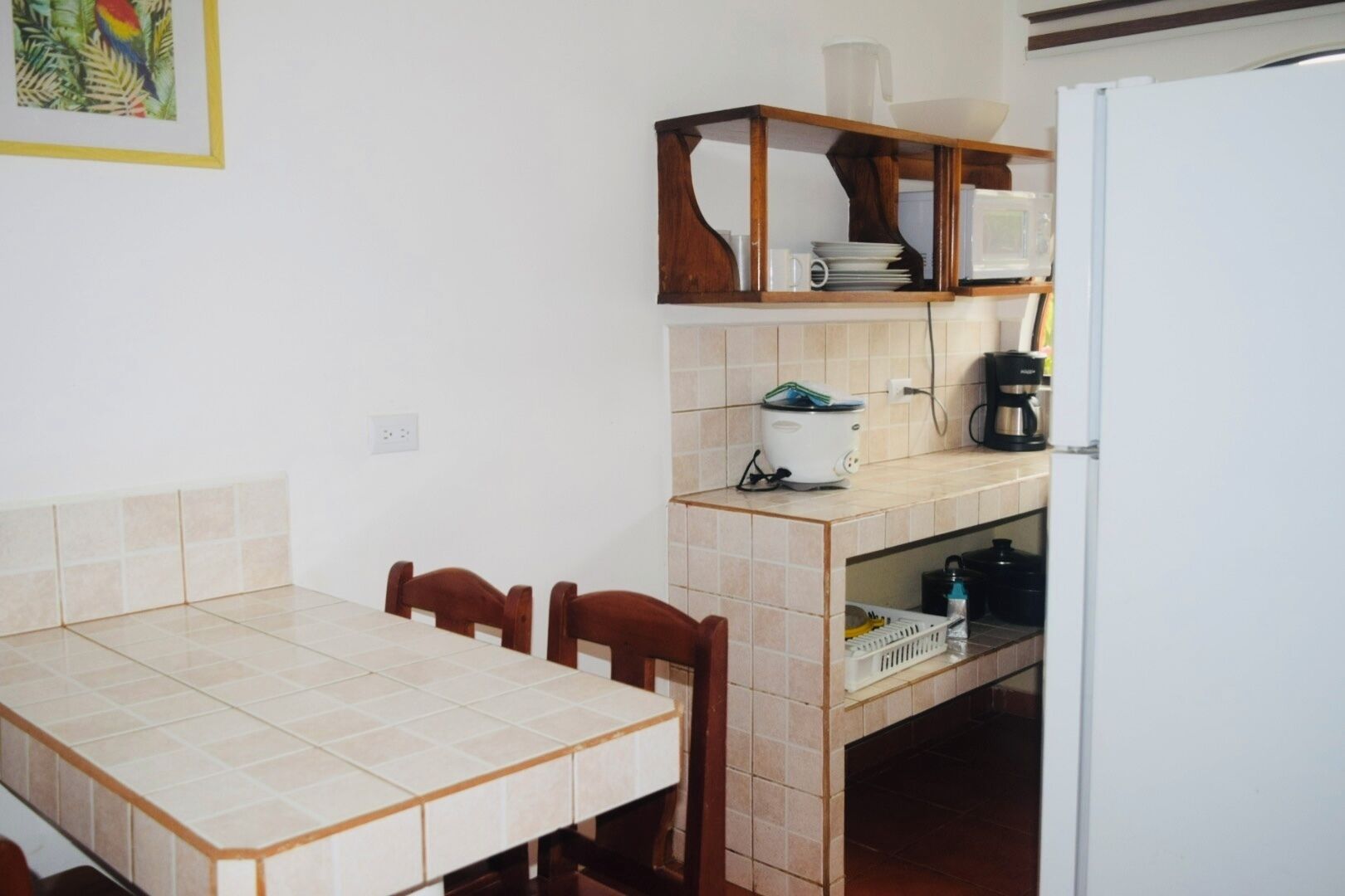 traditional studio no air conditioner | private kitchen | fridge